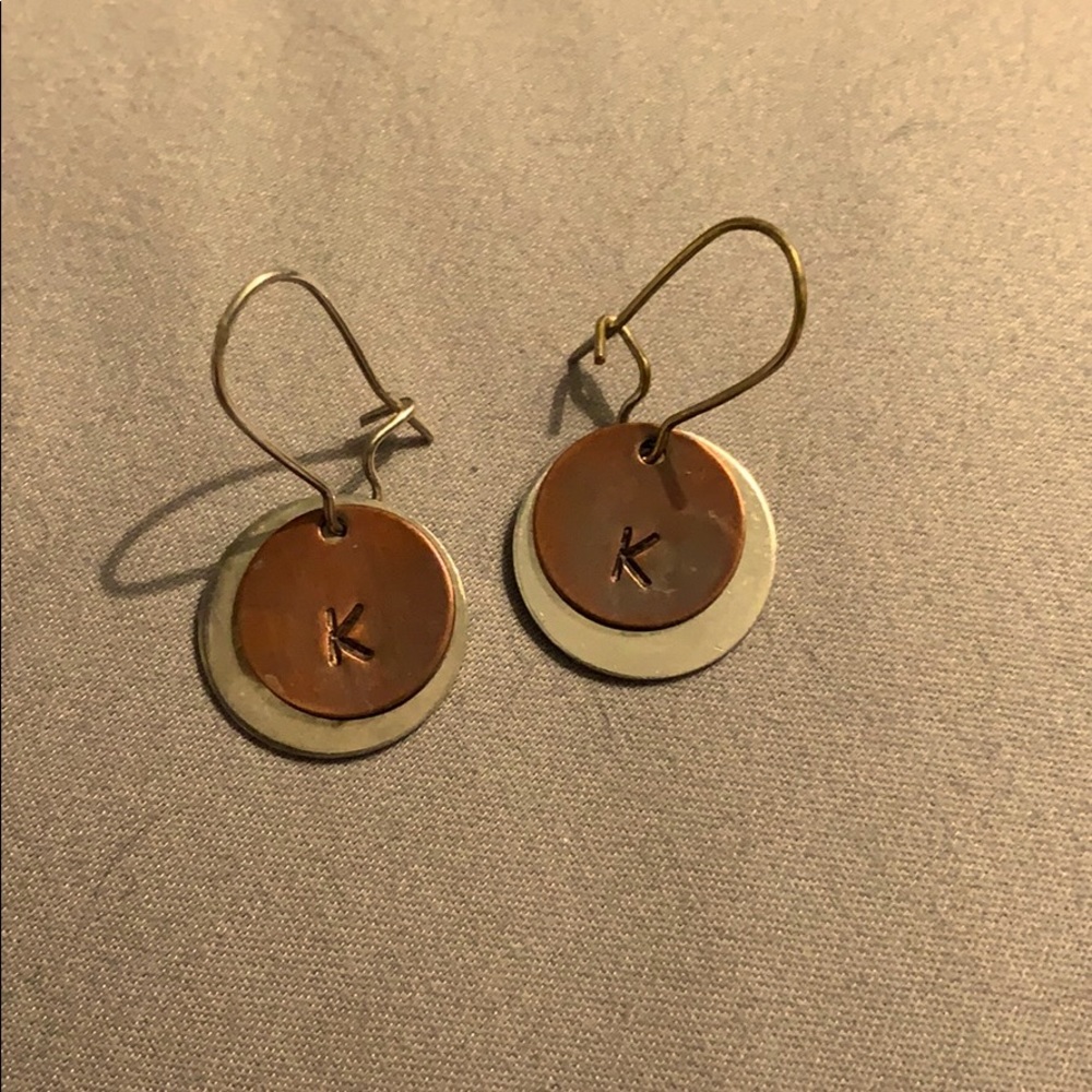 Initial K earring